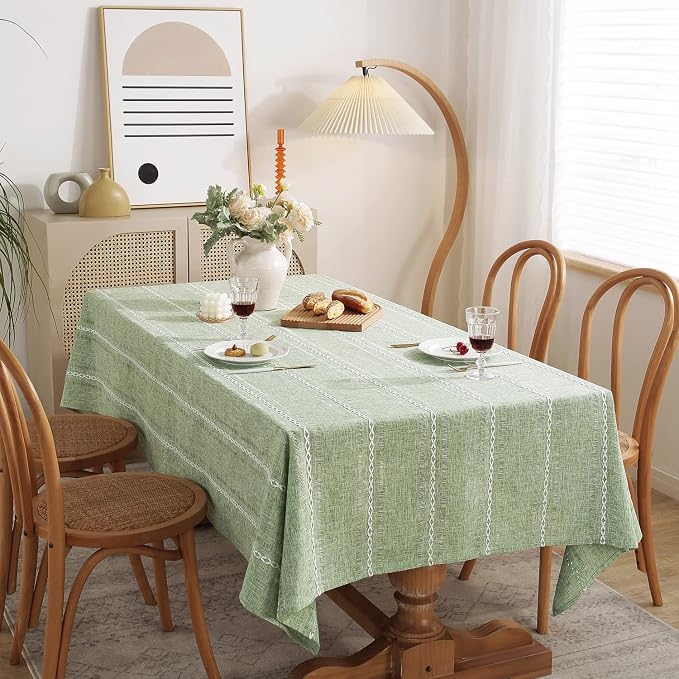 Chassic 60 x 120 inches Farmhouse Style Linen tablecloths, Wrinkle Resistant - Image 3