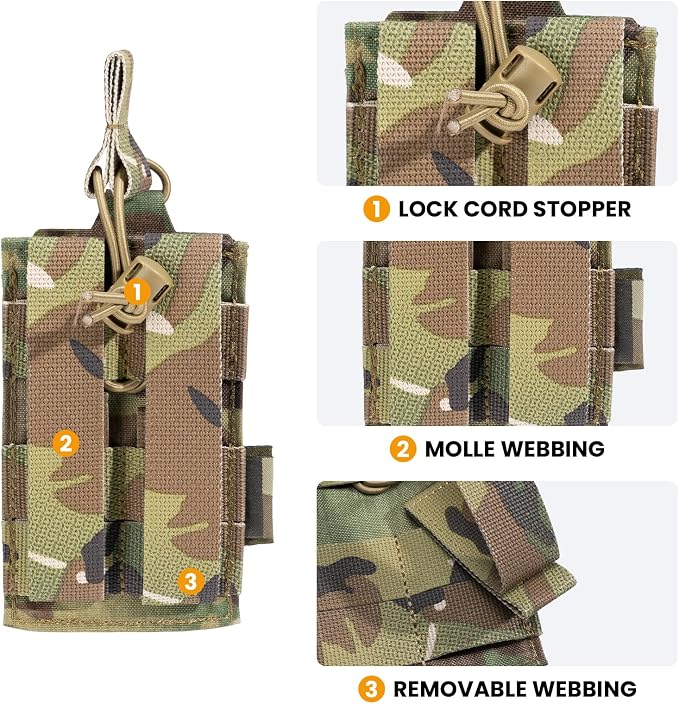 EXCELLENT ELITE SPANKER Tactical Open-Top Single/Double/Triple Molle Mag Pouch - Image 4