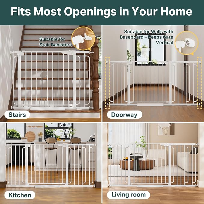 Cumbor 36.6-64" Extra Wide Baby Gate - Image 6
