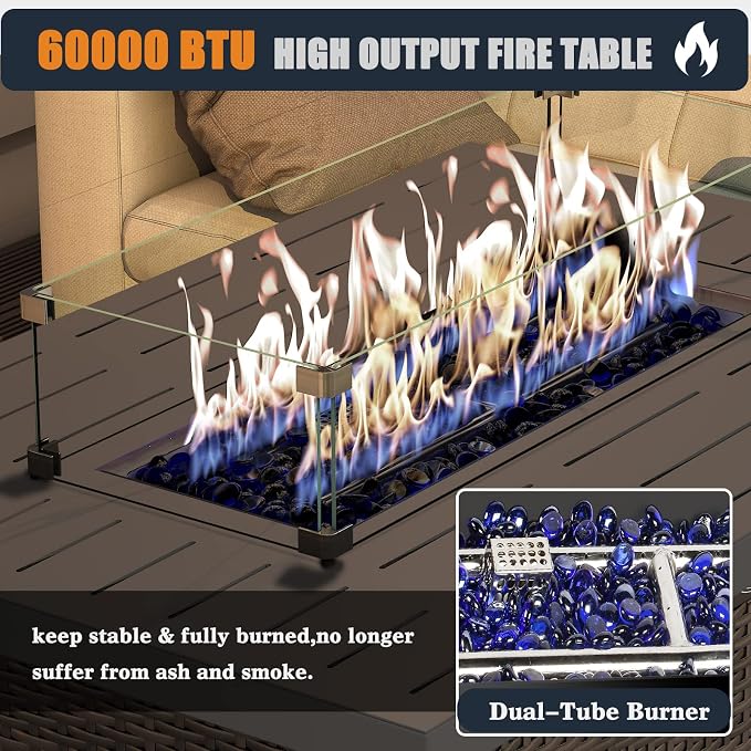 44 Inch Propane Gas Fire Pits Table - Image 3