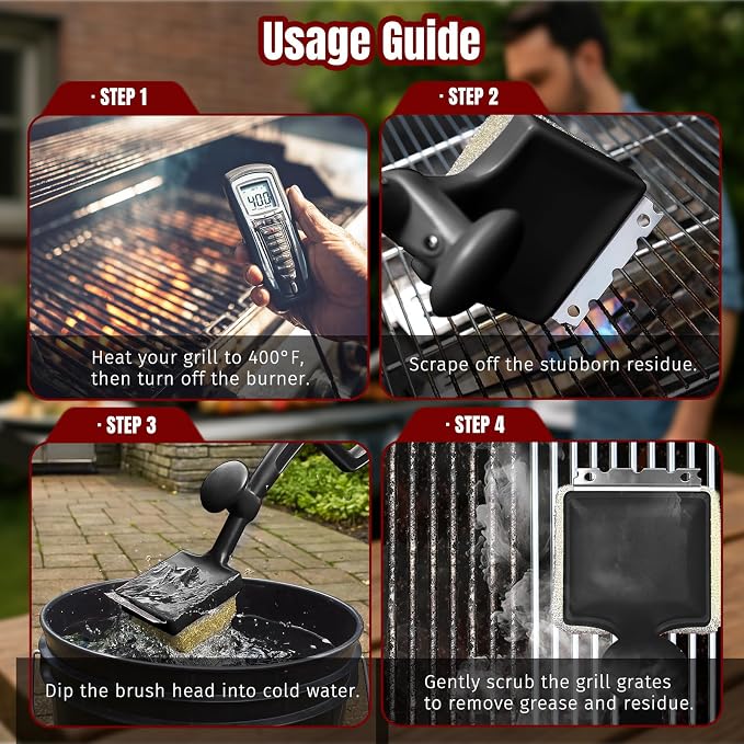 SHINESTAR Bristle-Free Griddle Cleaning Kit – BBQ Steam Grill Brush - Image 6