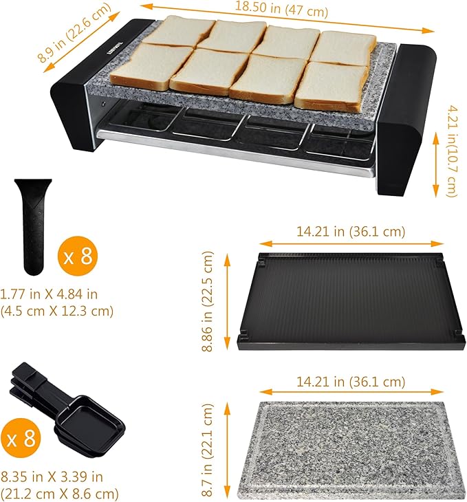 TAMARIT Raclette 3-in-1 Electric Grill - Image 2