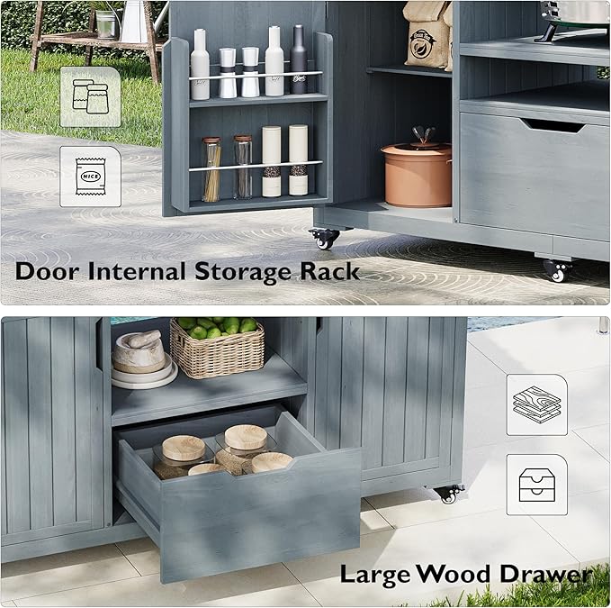 66.5" Outdoor Kitchen Island - Image 9