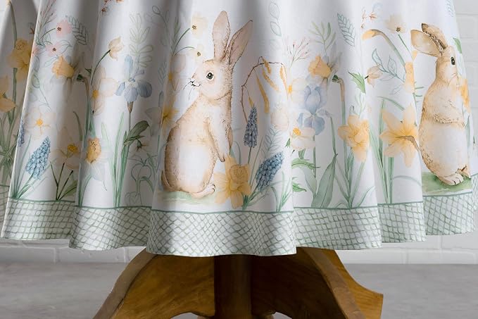 Maison d' Hermine Table Cloth Round Table 100% Cotton 63 Inches Tablecloth - Image 9