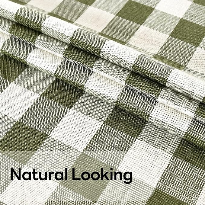 Gingham Tablecloth Rectangle Table Cloth Heavy Duty Cotton Checkered Table Cover - Image 3