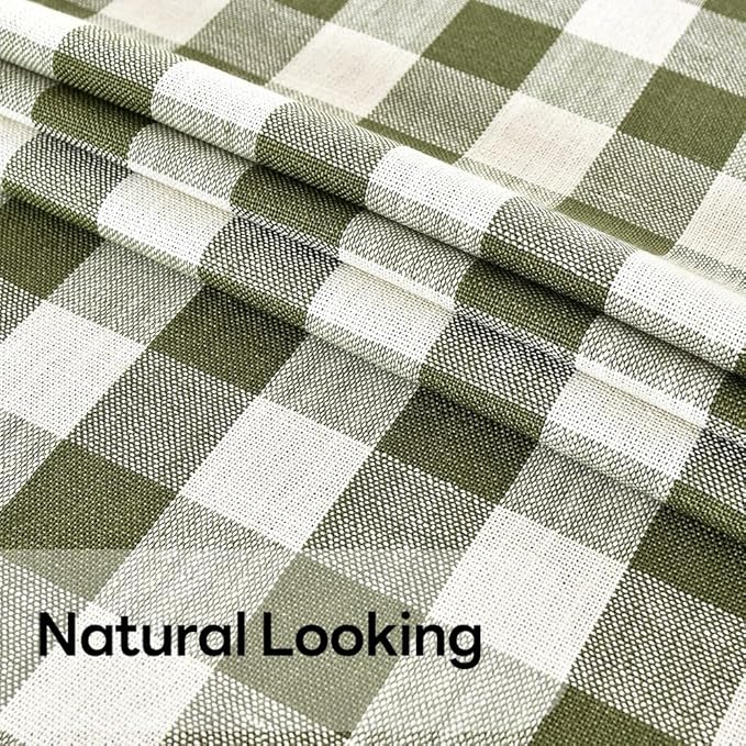 Gingham Tablecloth Rectangle Table Cloth Heavy Duty Cotton Checkered Table Cover - Image 3
