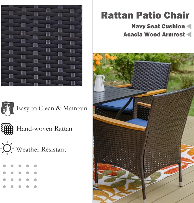 Sophia & William 9 Pieces Patio Dining Set - Image 8