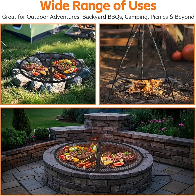 X-Marks Fire Pit Cooking Grill Grate - Image 7