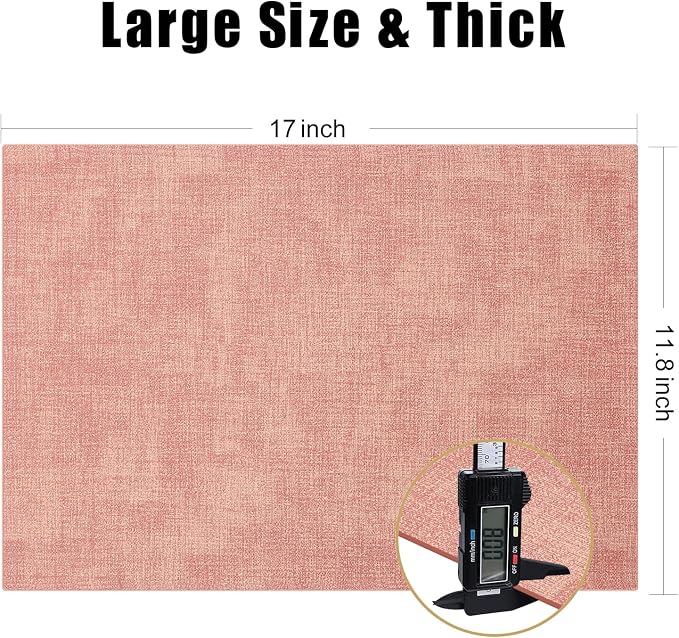 Homaxy Faux Leather Heat Resistant Placemats - Image 6