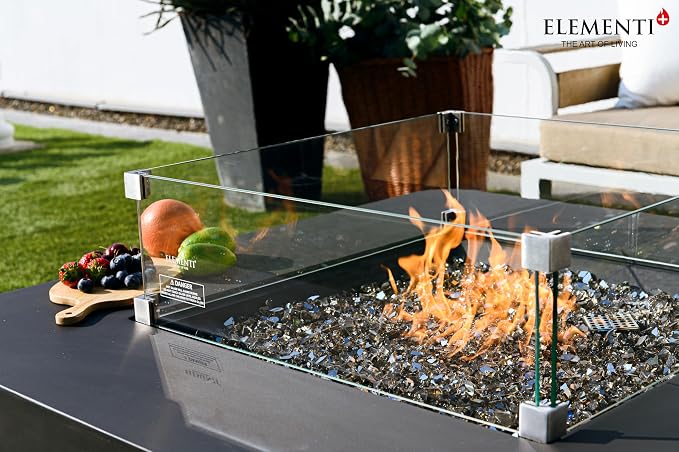 Elementi+ | Bundle Bergamo Gas Fire Pit Cast Concrete 42" Square Fire Table - Image 7