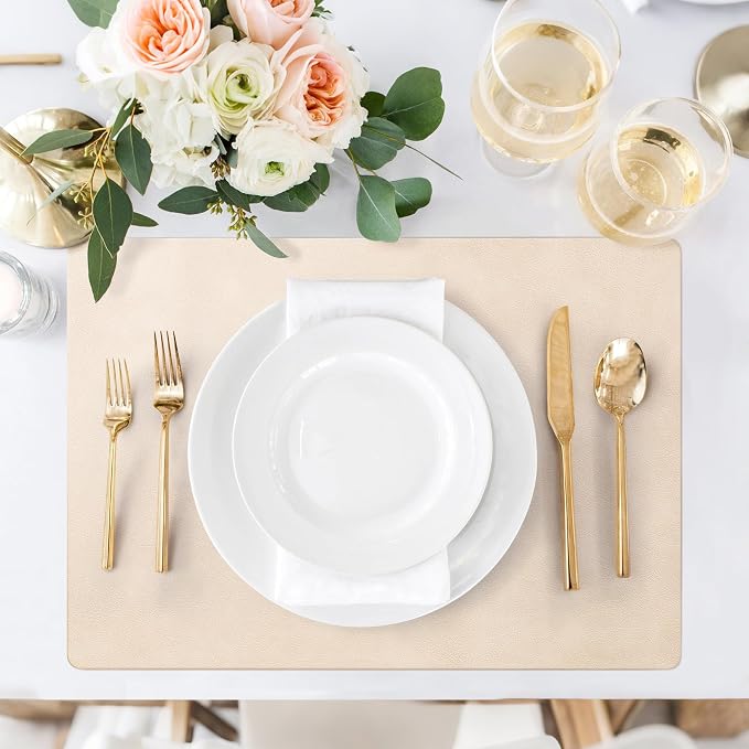 Roxifina Faux Leather Placemats Set of 6 - Image 7