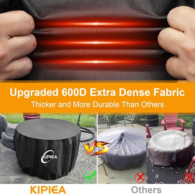 Kipiea Round Fire Pit Cover for Solo Stove Yukon - Image 4