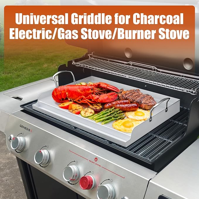 Nonstick Stainless Steel Griddle - Image 3