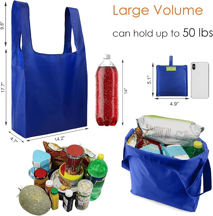 BeeGreen Blue Reusable Grocery Bags Wholesale Royal Reusable Kitchen Bags Bulk - Image 2