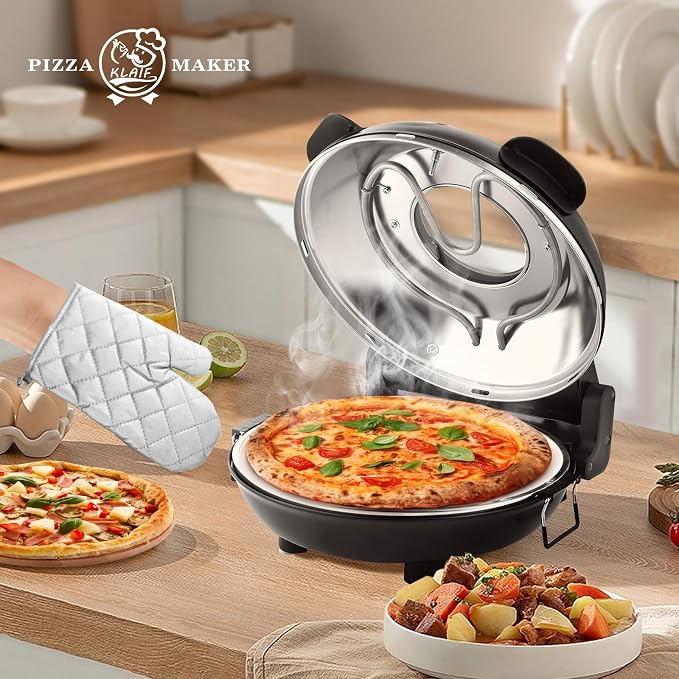 KLAIF 12" Electric Countertop Pizza Oven Indoor - Image 6