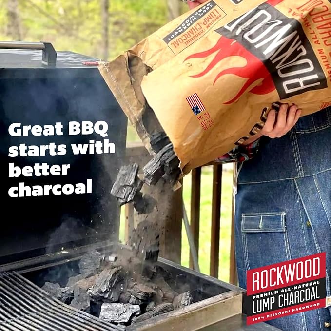 Rockwood Premium Hardwood Lump Charcoal – Oak, Hickory & Cherry Blend - Image 6