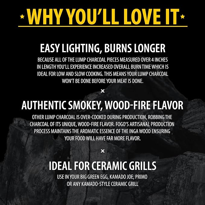 FOGO Super Premium Hardwood Lump Charcoal, Natural Large Sized Lump Charcoal - Image 8