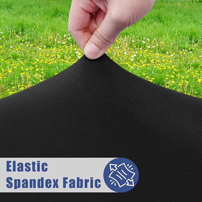Spandex 6 Foot Rectangle Table Cloth 6 Pack, Elastic Fitted Tablecloths - Image 2