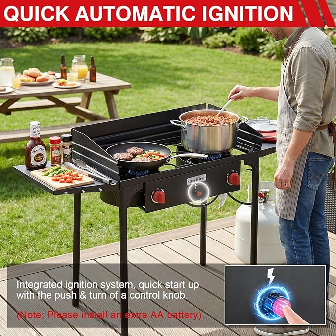 Bestfire 2 Burner Camping Stove - Image 2