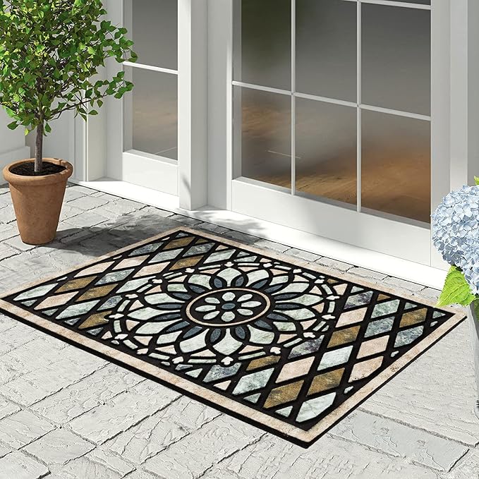 CHICHIC Welcome Door Mat 17x 30 Inch Front Doormat Outdoors - Image 9