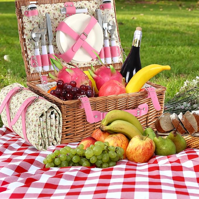 Neti Neti Wicker Picnic Basket for 4 - Image 2