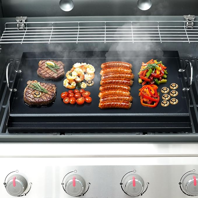 onlyfire Universal BBQ Griddle for Charcoal/Gas Grills, Ceramic Coated - Image 7