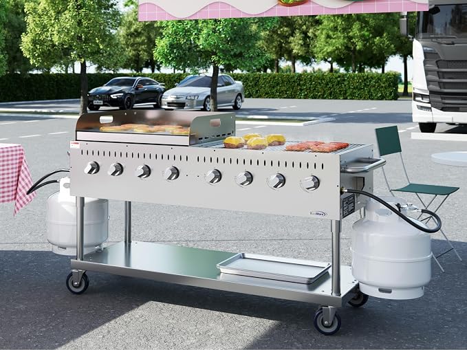 60 in. 8-Burner Commercial Outdoor Propane Gas Grill - Image 5