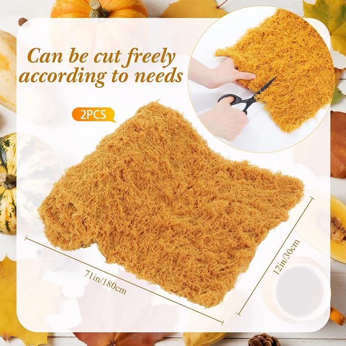 Zeyune 2 Pcs Fake Moss Table Runner - Image 2