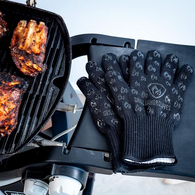Grill Armor Oven Gloves – 932°F Heat, Fire & Cut Resistant Mitts - Image 6