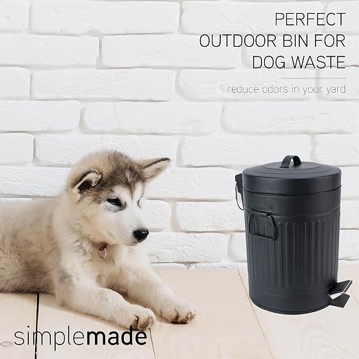 SIMPLEMADE Round Step Trash Can, Stainless Steel - Image 2