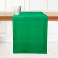 D'Moksha Homes Linen Kelly Green Table Runner 120 Inches Long by DMokshaHomes
