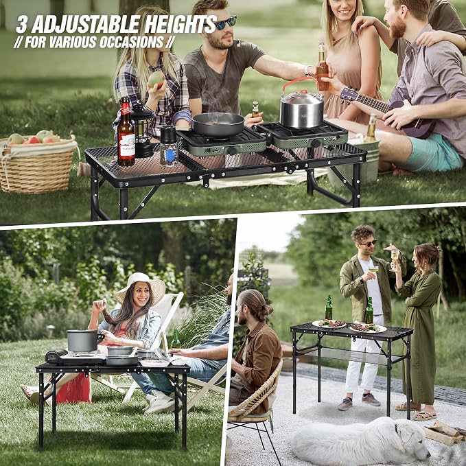 REDCAMP Small Triple fold Folding Grill Table - Image 4
