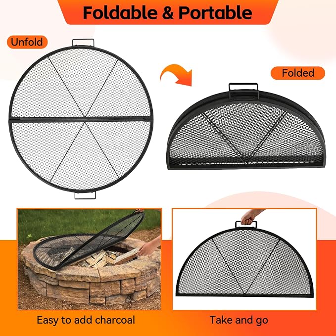 X-Marks Fire Pit Cooking Grill Grate - Image 5
