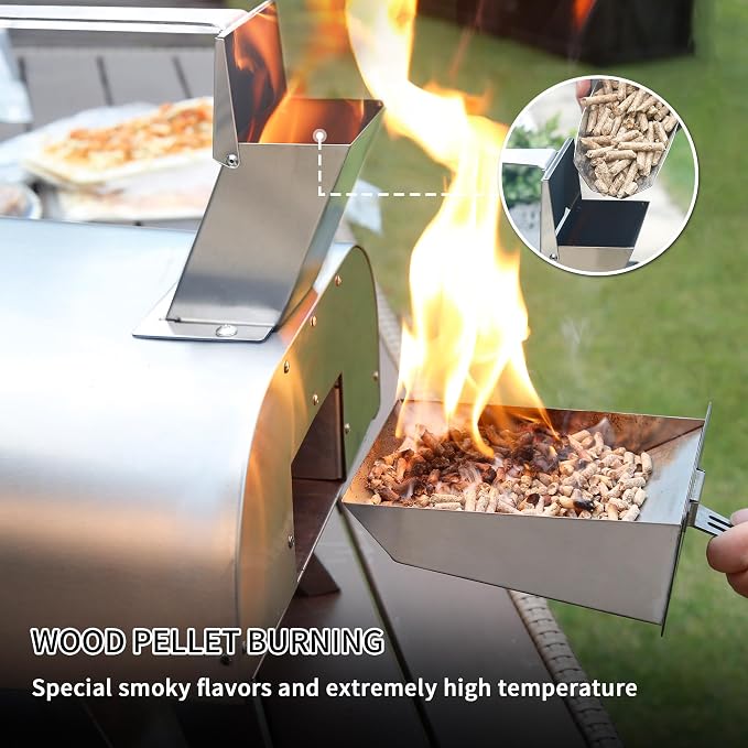 BIG HORN OUTDOORS 12" Multi-Fuel Outdoor Pizza Oven – 3-in-1 Wood-Fired - Image 8