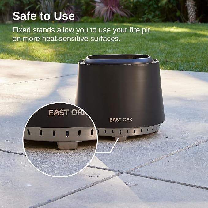 EAST OAK Camber Smokeless Fire Pit 17'', Stainless Steel Fire Pits - Image 8