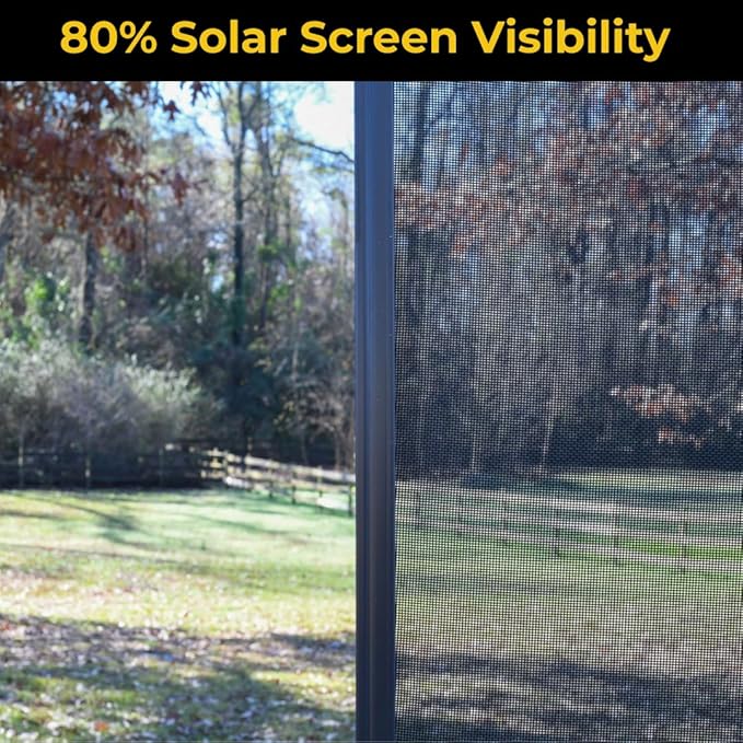 Custom Solar Screens for Windows Exterior 80% Shade - Image 3
