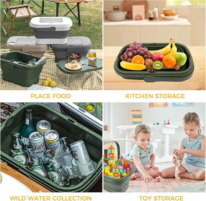 Picnic Basket for 2 Person, Foldable Bucket - Image 3