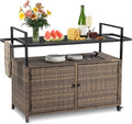 Wicker Outdoor Bar Cart by Villeston