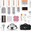 Barbecue Tool Set, 132-Piece Stainless Steel Griddle Kit with Carrying Bag