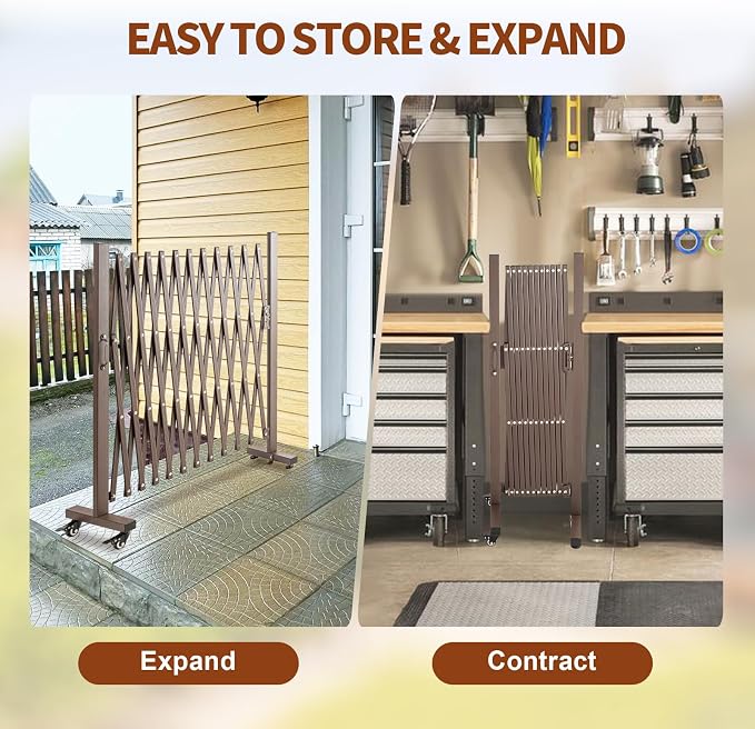 TECSPACE Aluminum Expandable Garden Fence, Portable Barricade Gate - Image 6