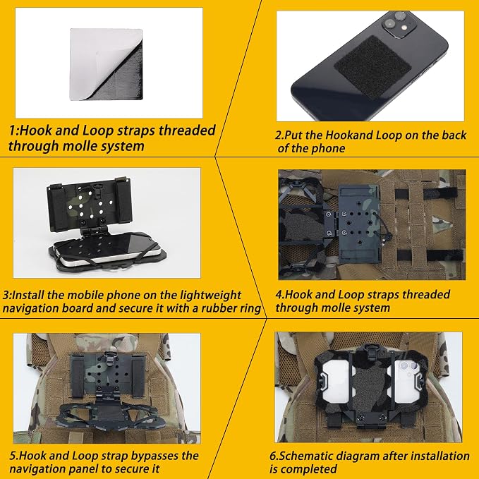 Tactical Phone Holder Available in Full Size Plate Carrier Phone Mount Adjust - Image 5