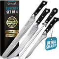 Cutluxe Butcher Knife Set – BBQ Brisket, Breaking and Boning Knives, Honing Rod by Cutluxe