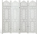 5.75Ft Room Divider Wood Screen, 33Lbs Durable Antiqued Style MDF Carved by Svimi