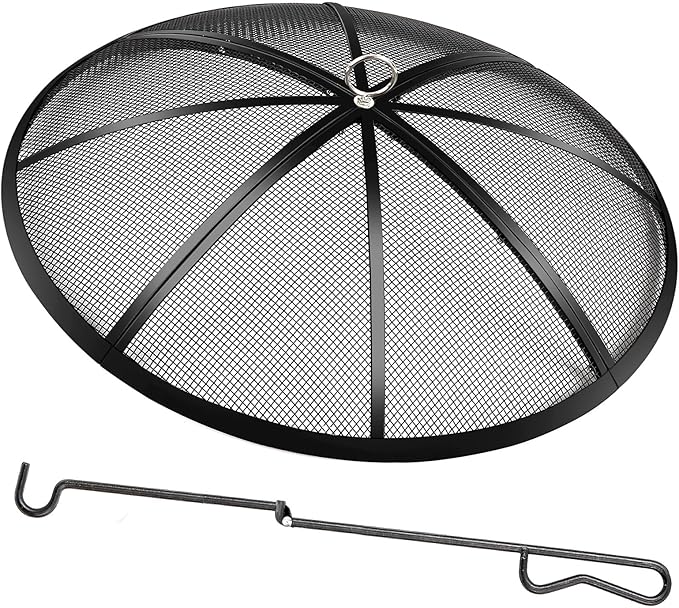 Fire Pit Spark Screen, 24 Inch Diameter Fire Pit Screen by JXLXYY