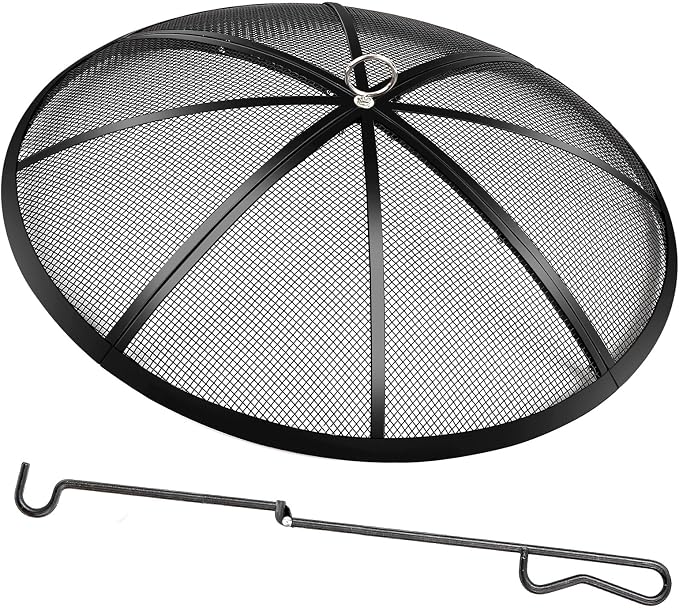 Fire Pit Spark Screen, 27 Inch Diameter Fire Pit Screen by JXLXYY