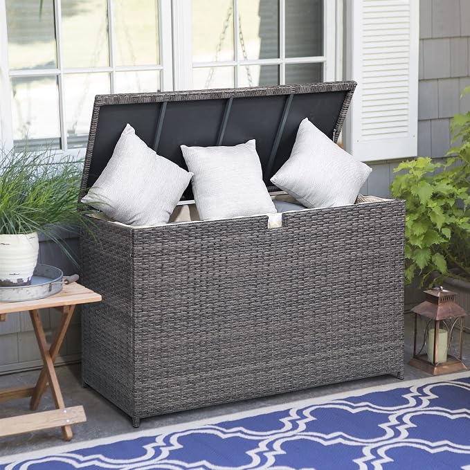 Super Patio Outdoor Patio Storage Box Waterproof, 120 Gallon Large Deck Box - Image 2