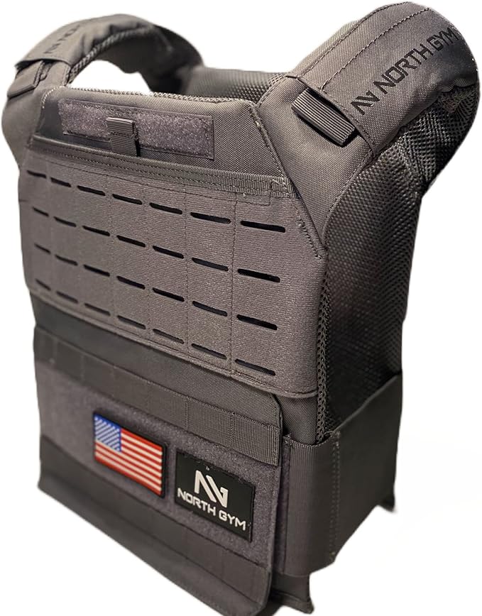 Northgym Adjustable Weighted Vest/Incl. 3D Weight Plates in 14lbs / 20lbs/ - Image 2