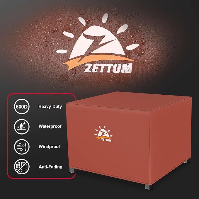 Zettum Fire Pit Cover Square 36 Inch - Image 3