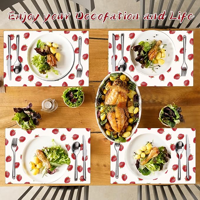 Strawberry Placemats Set of 4 - Image 6