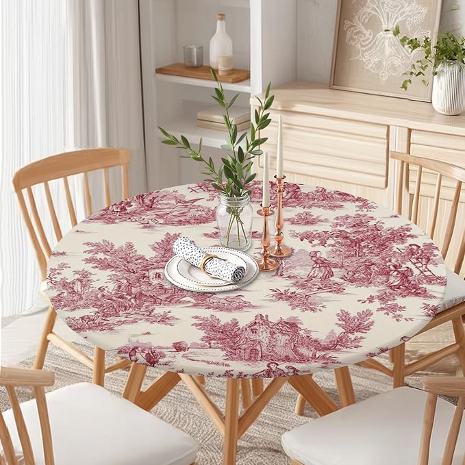 French Country Round Fitted Tablecloth - Image 8